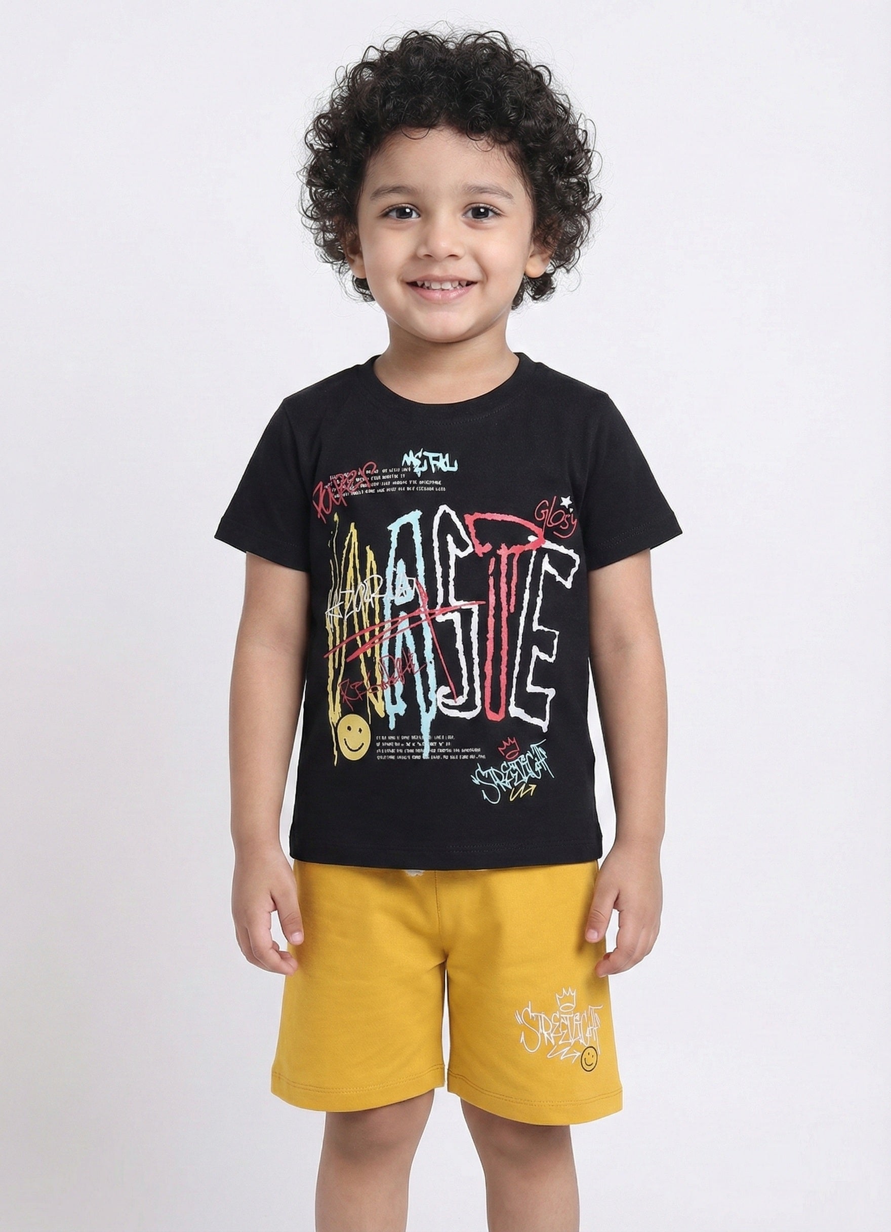 Typographic Printed Pure Cotton Co-Ords Set