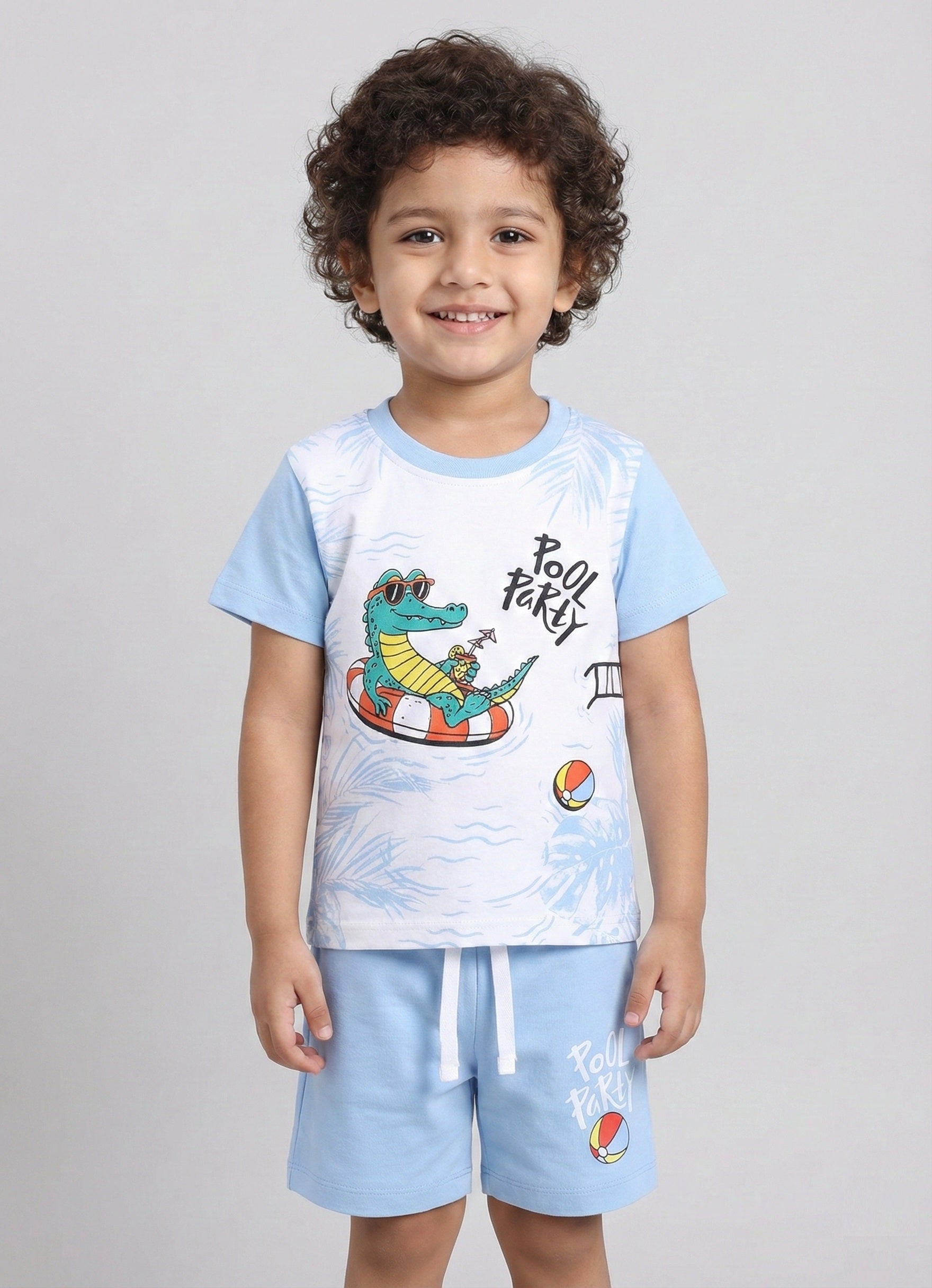 Relaxing Crocodile Pure Cotton Co-Ords Set