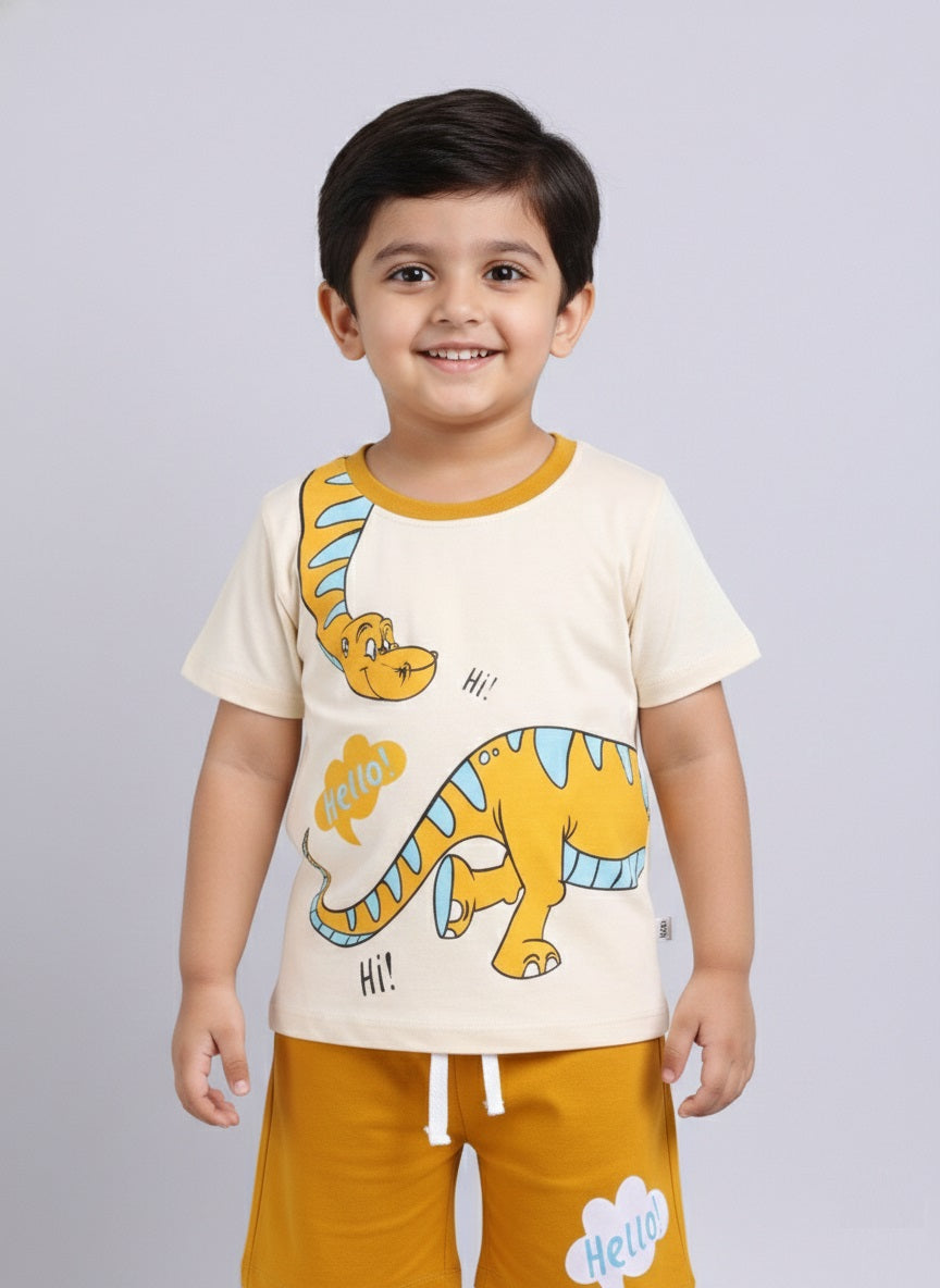 Dinasour Printed Pure Cotton Co-Ords Set