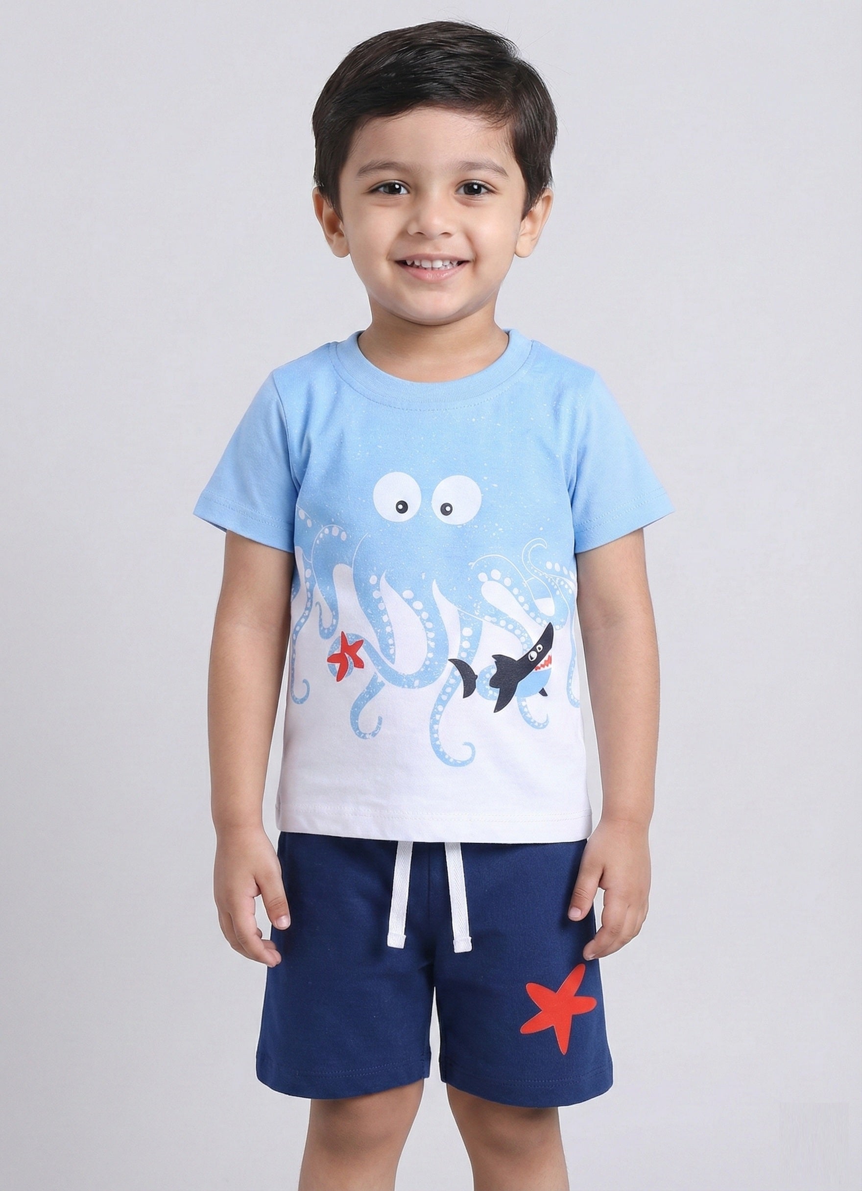 Sea Octopus Pure Cotton Co-Ords Set