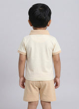 Animal Printed Collared Pure Cotton Co-Ords Set