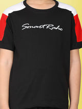 Boys Casual T-shirt Track Pants  (RED)