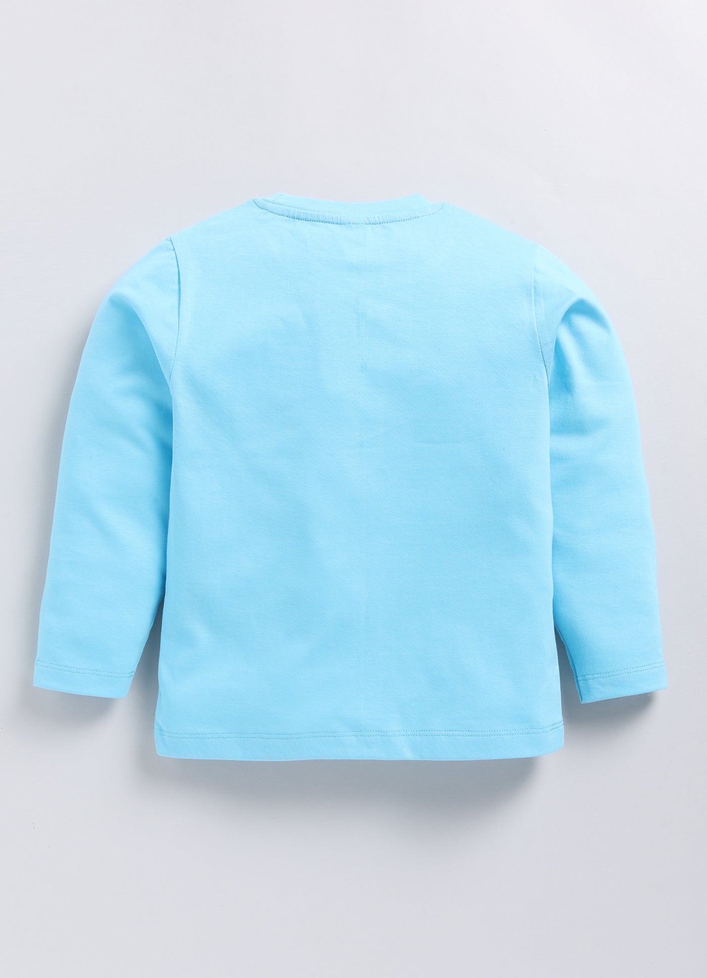 Boys Graphic Print Pure Cotton Regular T Shirt  (Blue, Pack of 1)