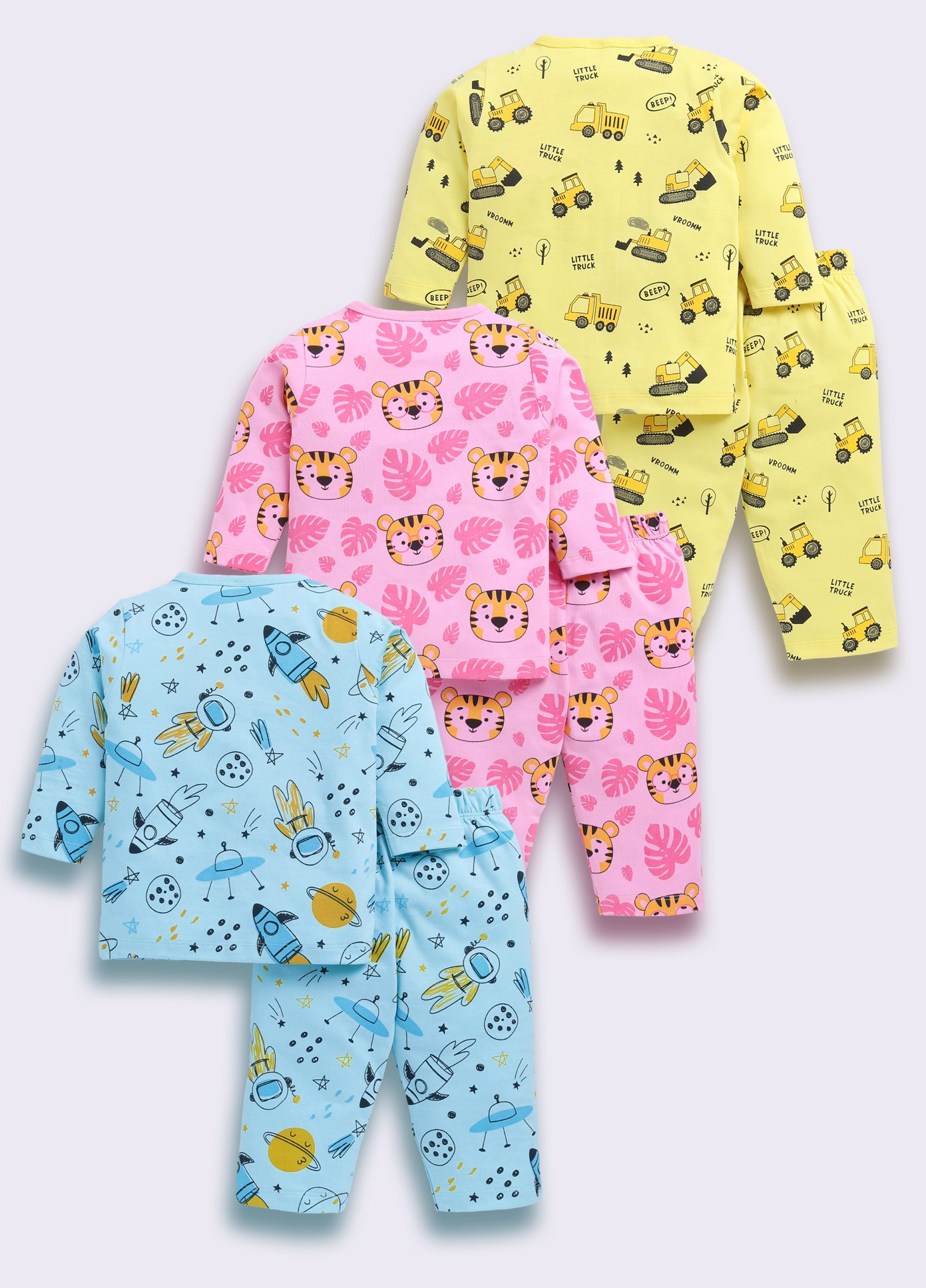 Baby Boys & Baby Girls Casual T-shirt Pyjama  (MULTICOLOR)