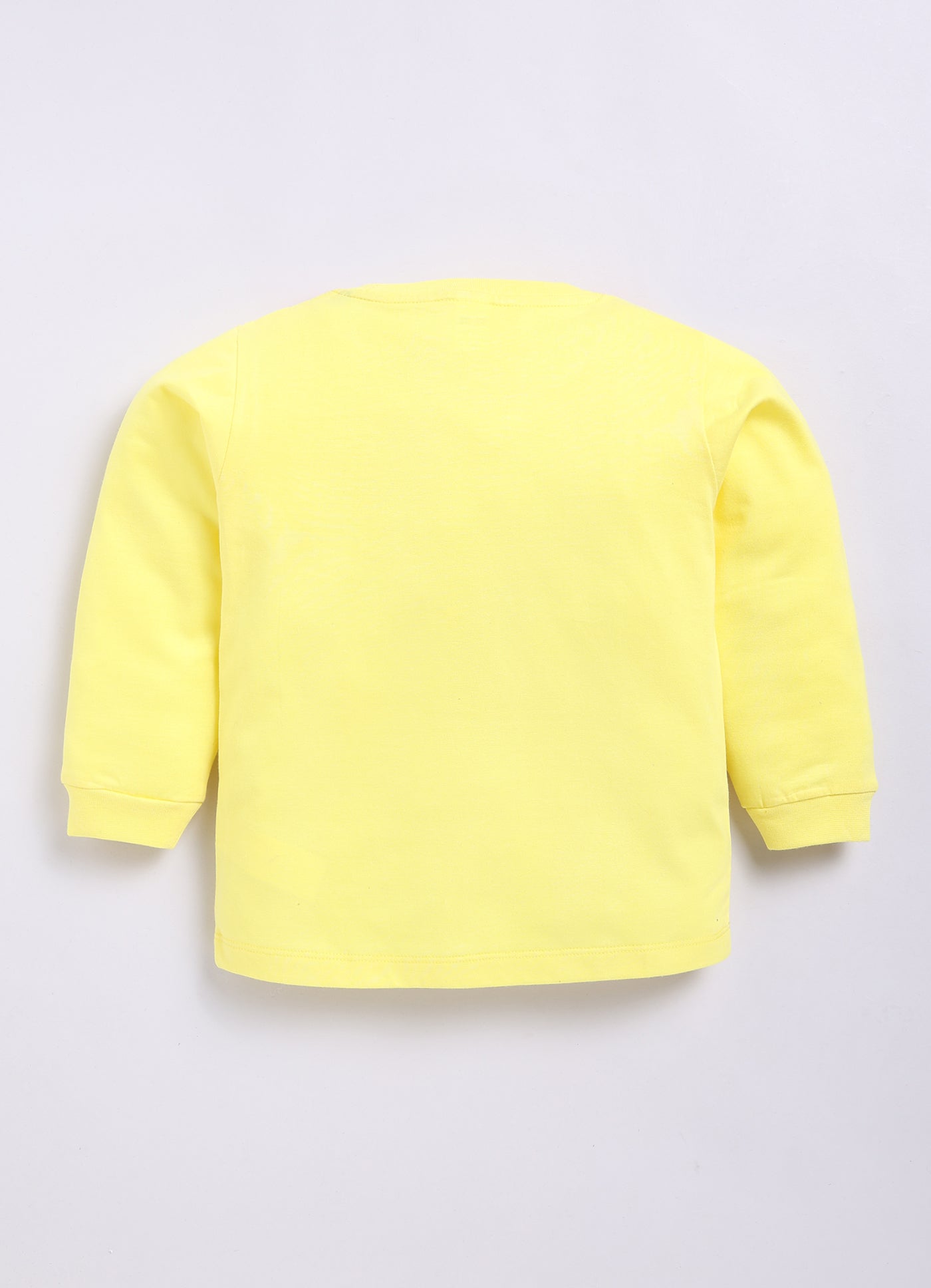 Boys Graphic Print Pure Cotton Regular T Shirt  (Yellow, Pack of 1)