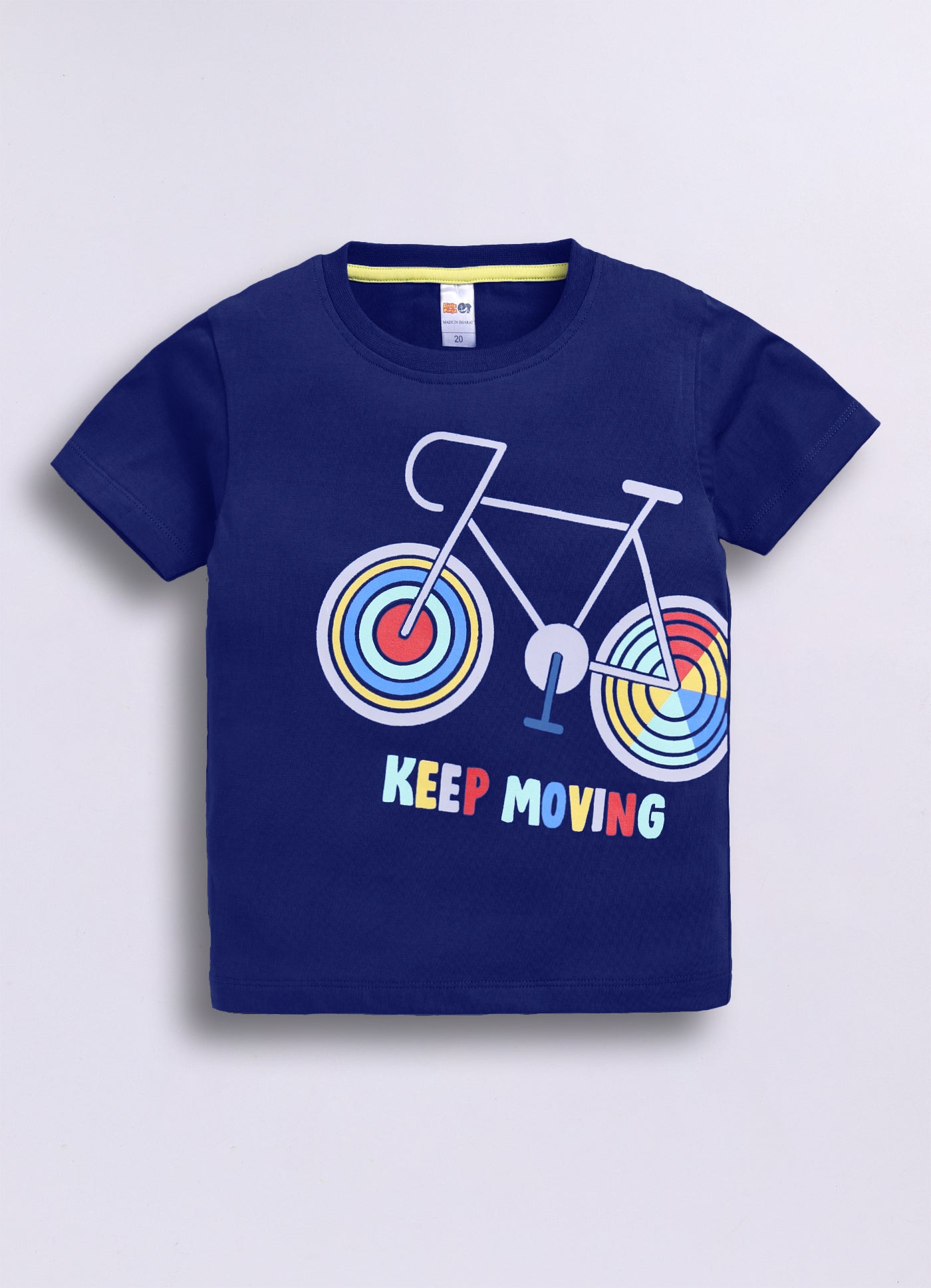 Baby Boys Graphic Print Pure Cotton Regular T Shirt  (Dark Blue, Pack of 1)