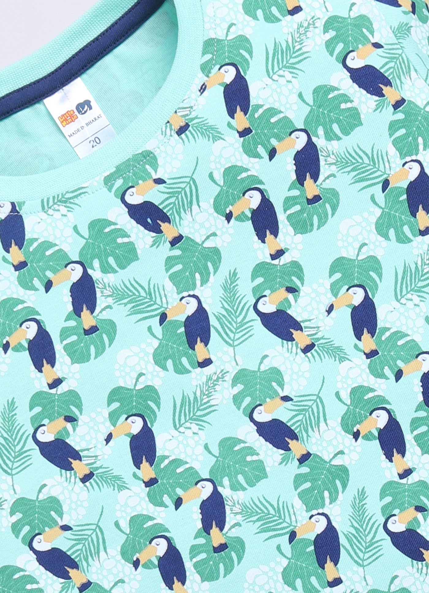 Baby Boys Cartoon Pure Cotton Regular T Shirt  (Green, Pack of 1)