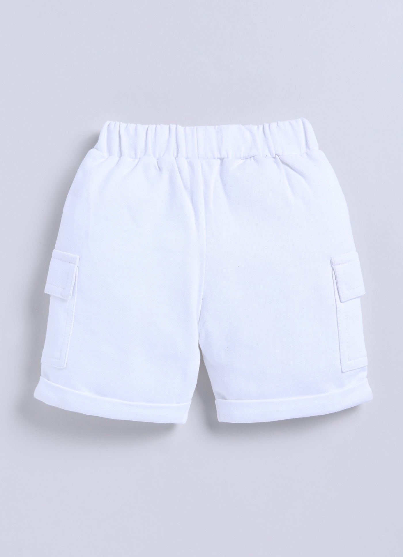 Baby Boys Casual T-shirt Shorts  (Sky and White)