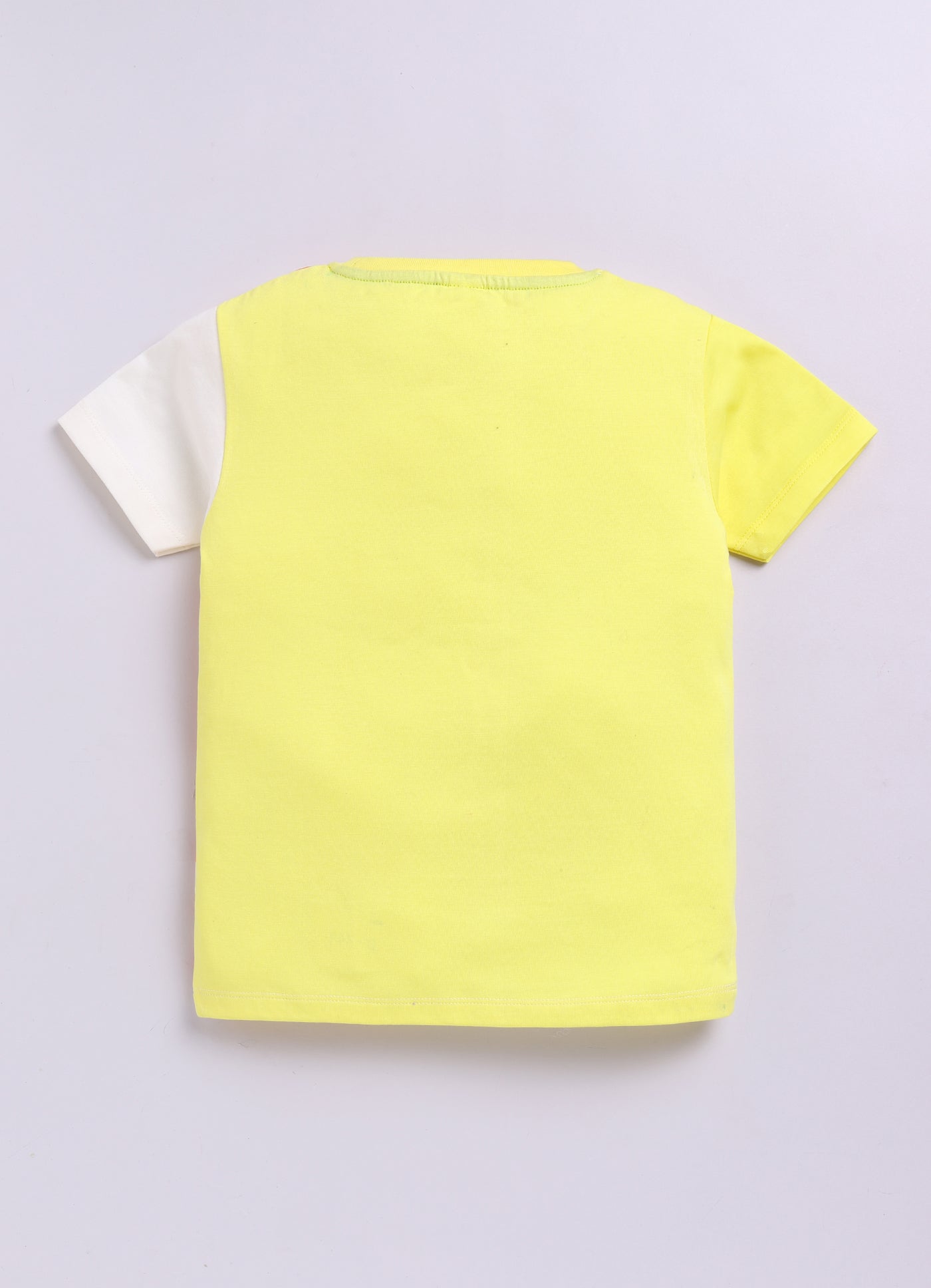 Baby Boys Cartoon Pure Cotton Regular T Shirt  (Yellow, Pack of 1)