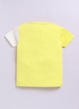 Baby Boys Casual T-shirt Shorts  (Cream and Peach)