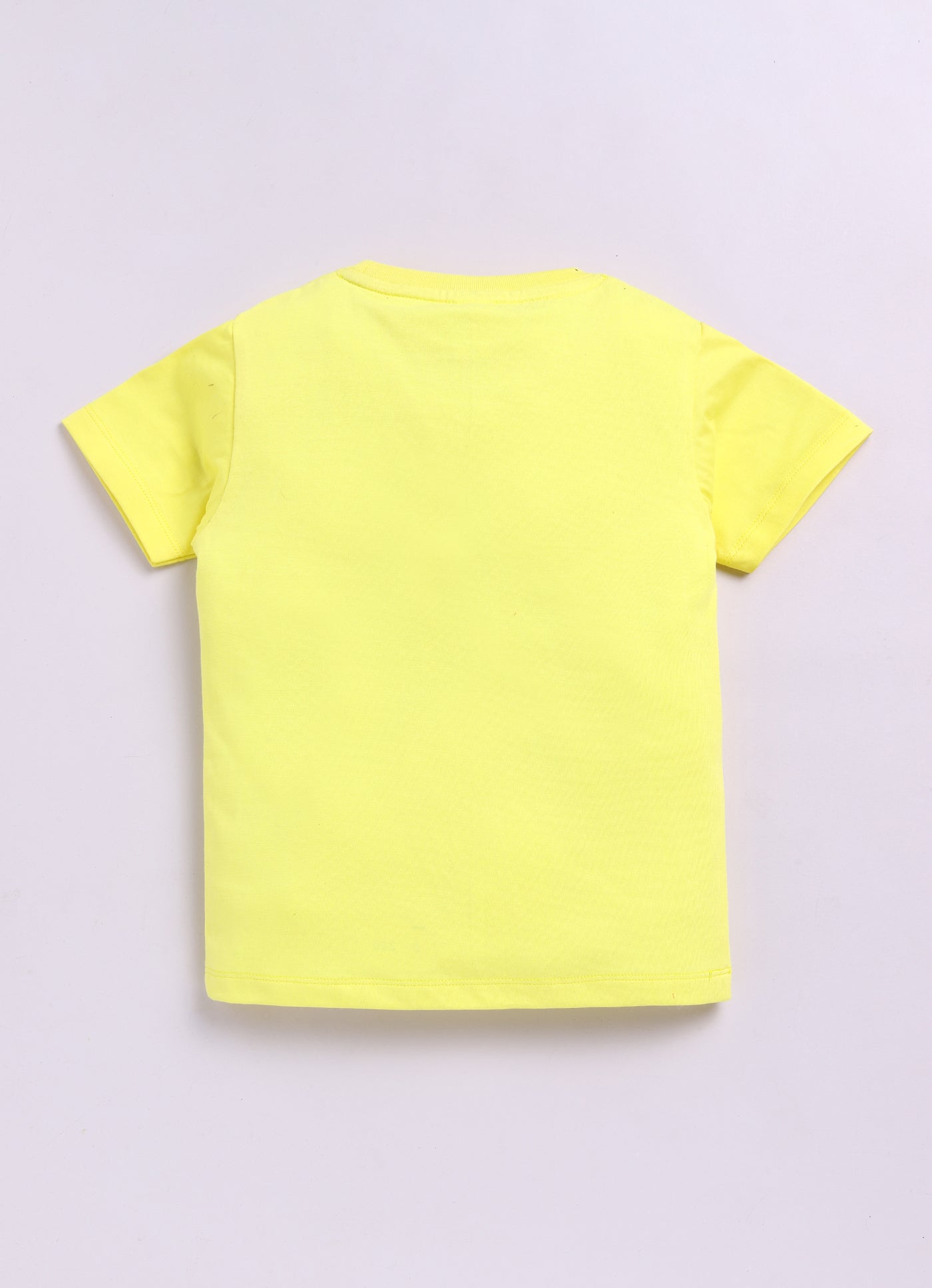 Baby Boys Cartoon Pure Cotton Regular T Shirt  (Yellow, Pack of 1)