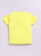 Baby Boys Casual T-shirt Shorts  (Yellow and Green)