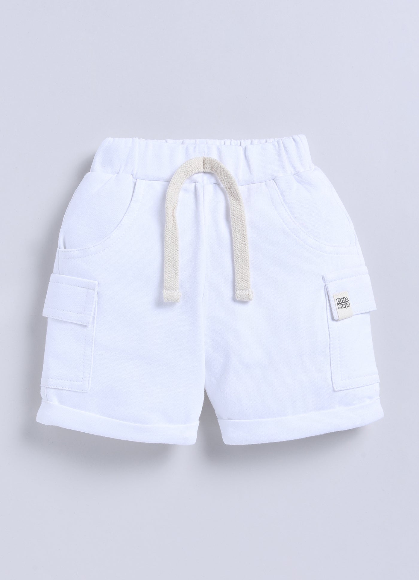 Baby Boys Casual T-shirt Shorts  (Navy and White )