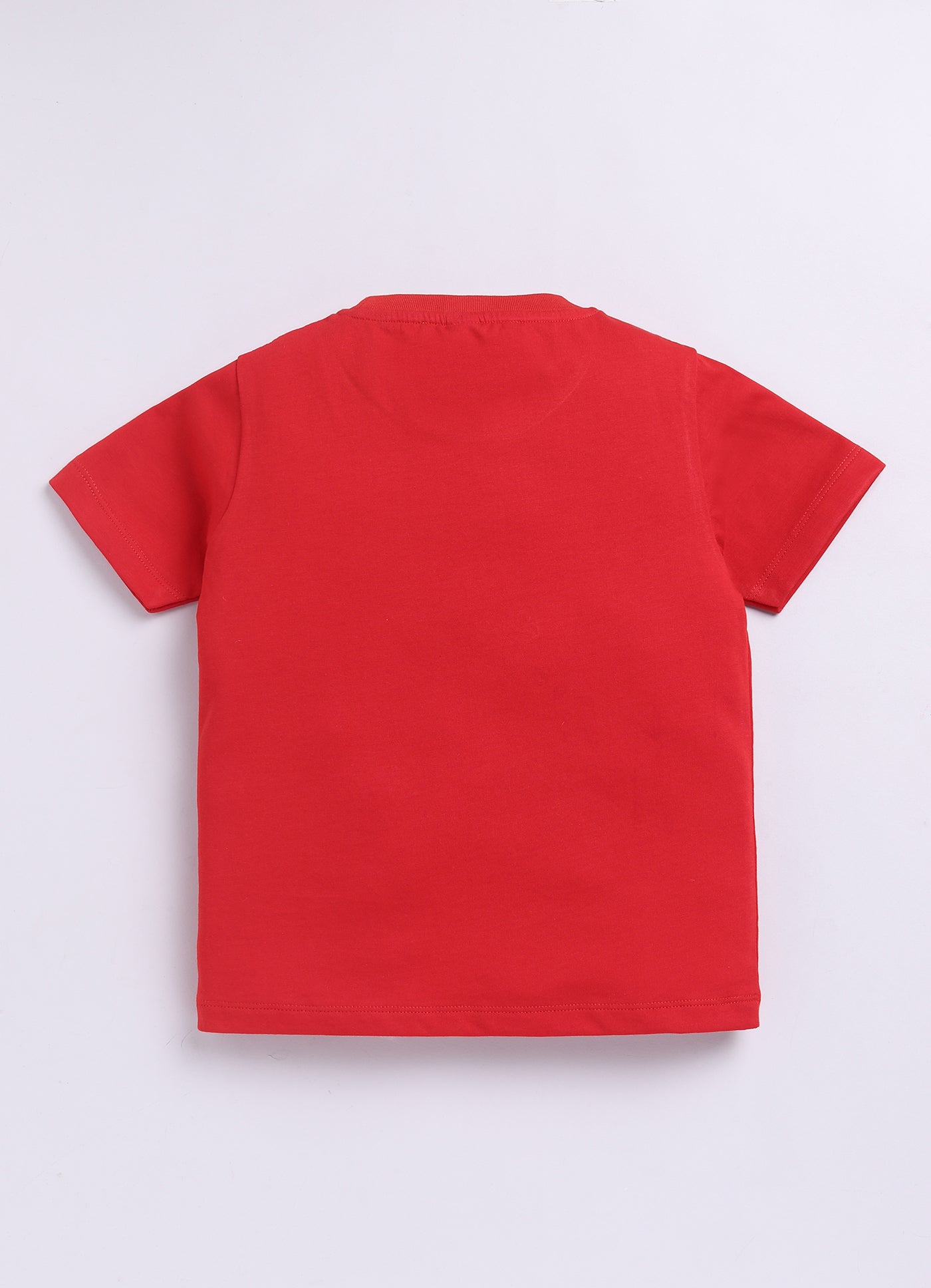 Baby Boys Cartoon Pure Cotton Regular T Shirt  (Red, Pack of 1)