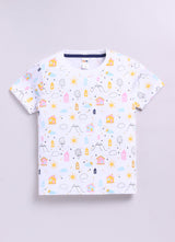 Baby Boys Cartoon Pure Cotton Regular T Shirt  (Multicolor, Pack of 1)