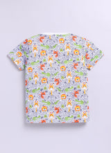 Baby Boys Cartoon Pure Cotton Regular T Shirt  (Multicolor, Pack of 1)