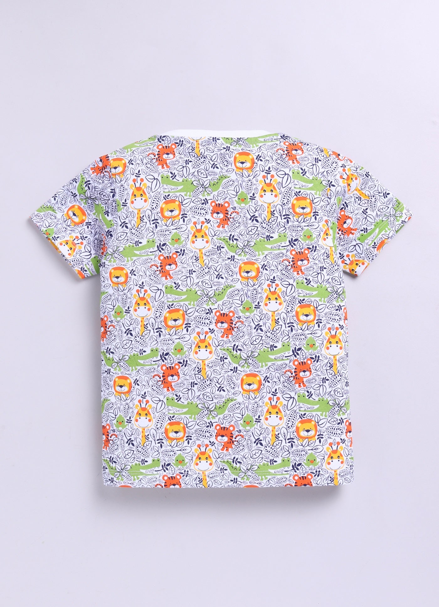 Baby Boys Casual T-shirt Shorts  (White and Black)