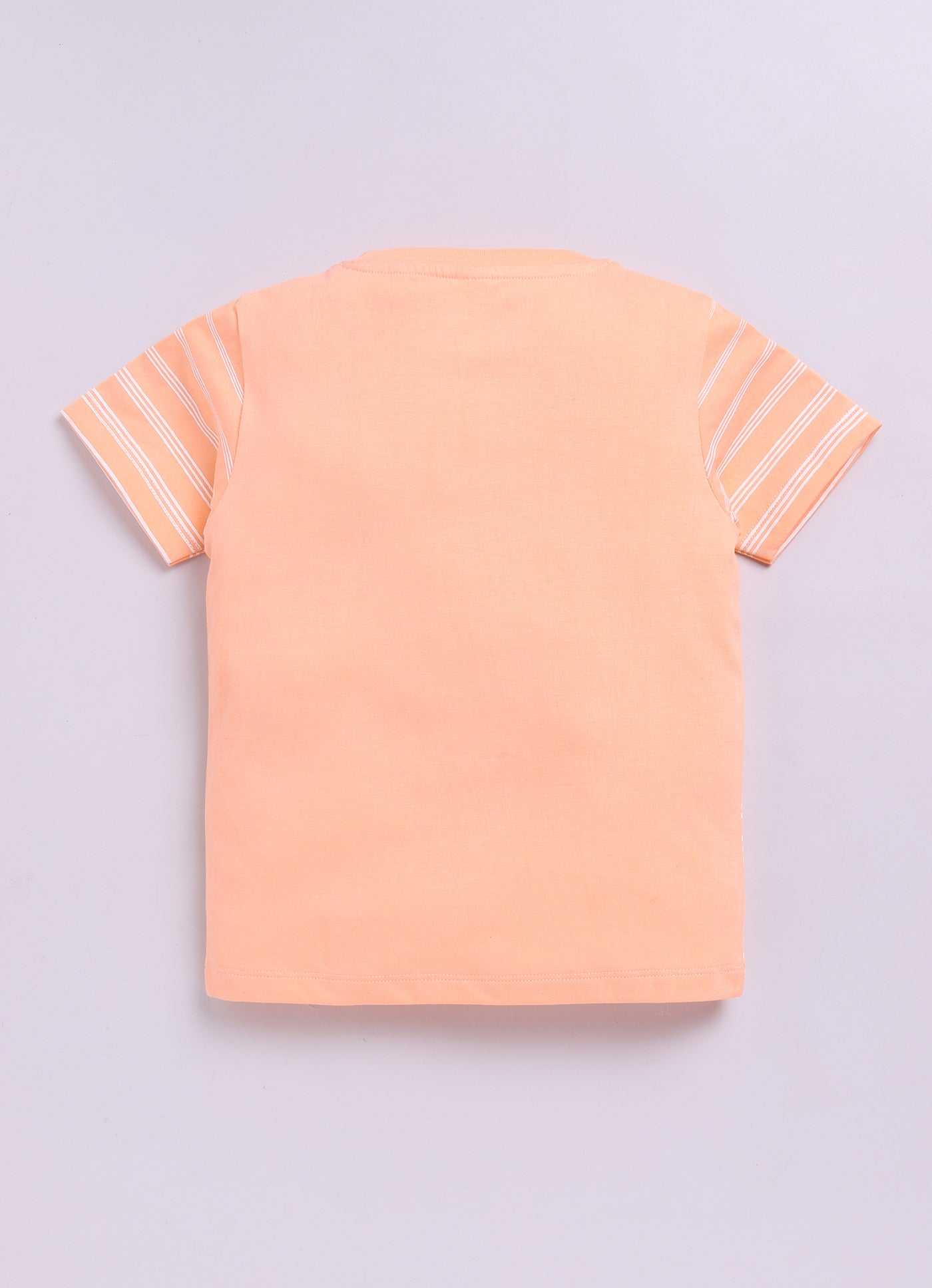 Baby Boys Cartoon Pure Cotton Regular T Shirt  (Orange, Pack of 1)