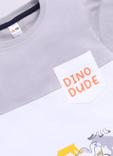 Baby Boys Casual T-shirt Shorts  (Grey and Peach)