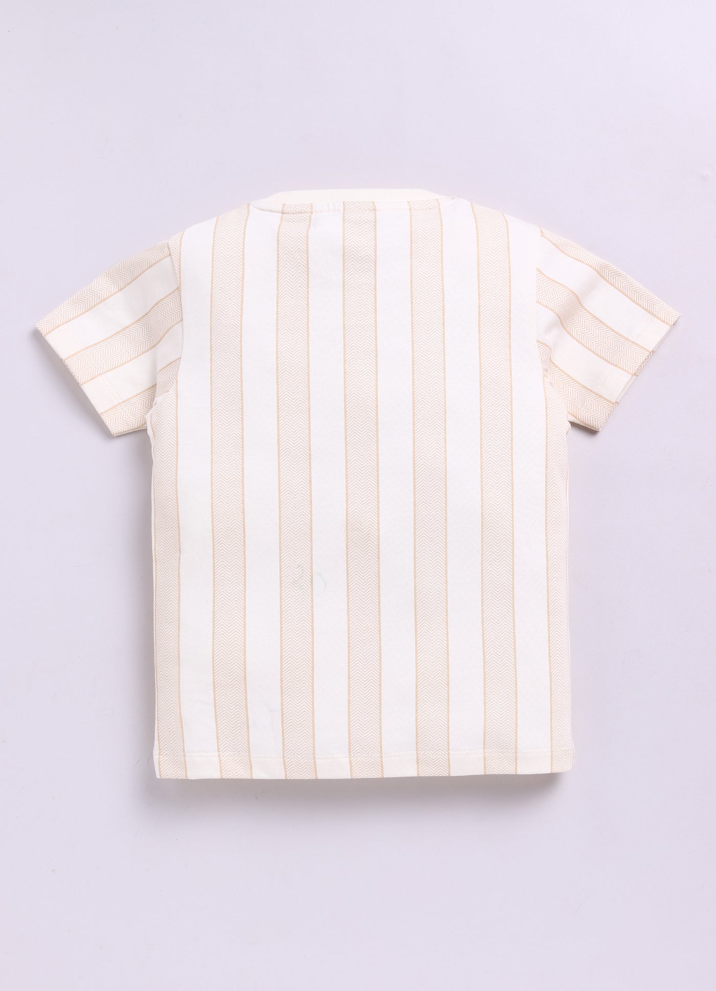 Baby Boys Cartoon Pure Cotton Regular T Shirt  (Beige, Pack of 1)