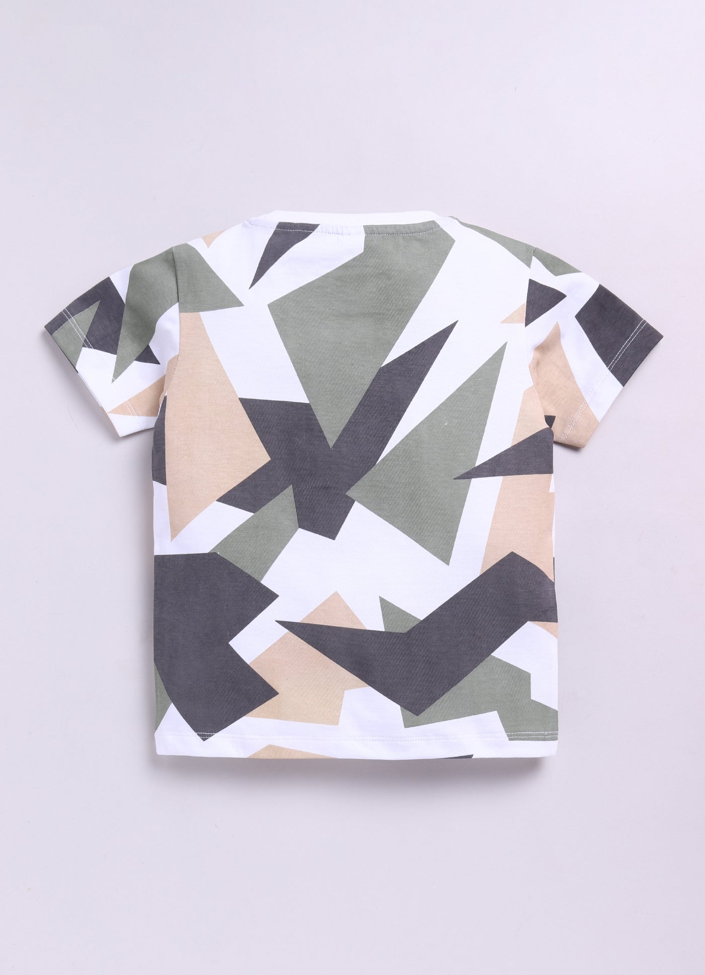 Baby Boys Casual T-shirt Shorts  (White and Black)