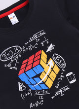 Baby Boys Casual T-shirt Shorts  (Navy and Red)