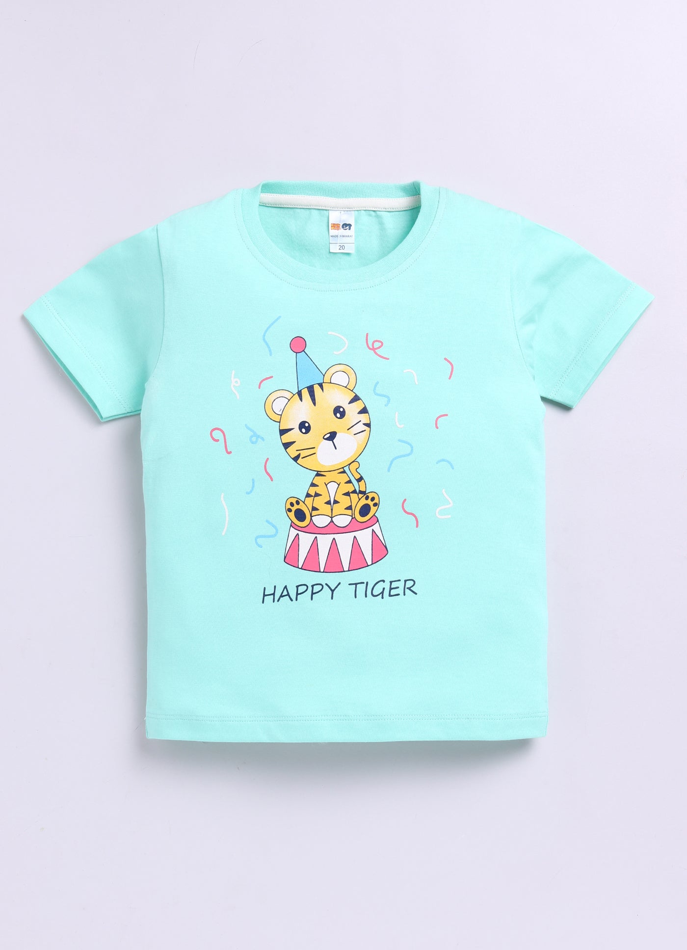 Baby Boys Cartoon Pure Cotton Regular T Shirt  (Blue, Pack of 1)