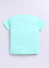 Baby Boys Cartoon Pure Cotton Regular T Shirt  (Blue, Pack of 1)