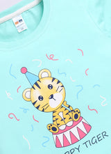 Baby Boys Cartoon Pure Cotton Regular T Shirt  (Blue, Pack of 1)