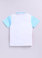 Baby Boys Cartoon Pure Cotton Regular T Shirt  (Multicolor, Pack of 1)
