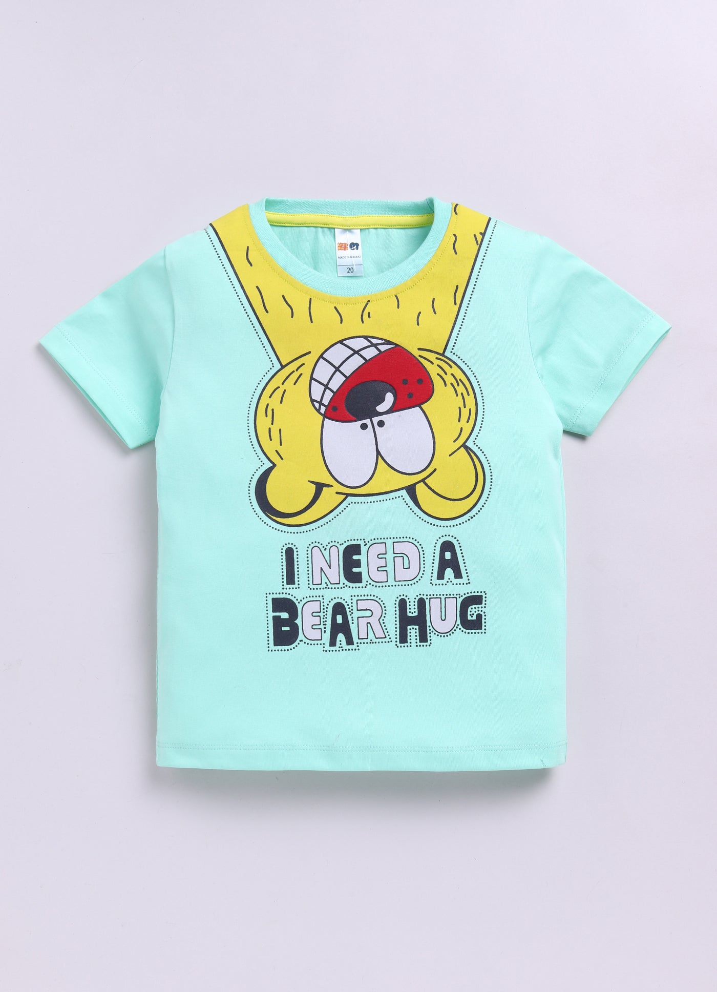 Baby Boys Casual T-shirt Shorts  (Green and Yellow)