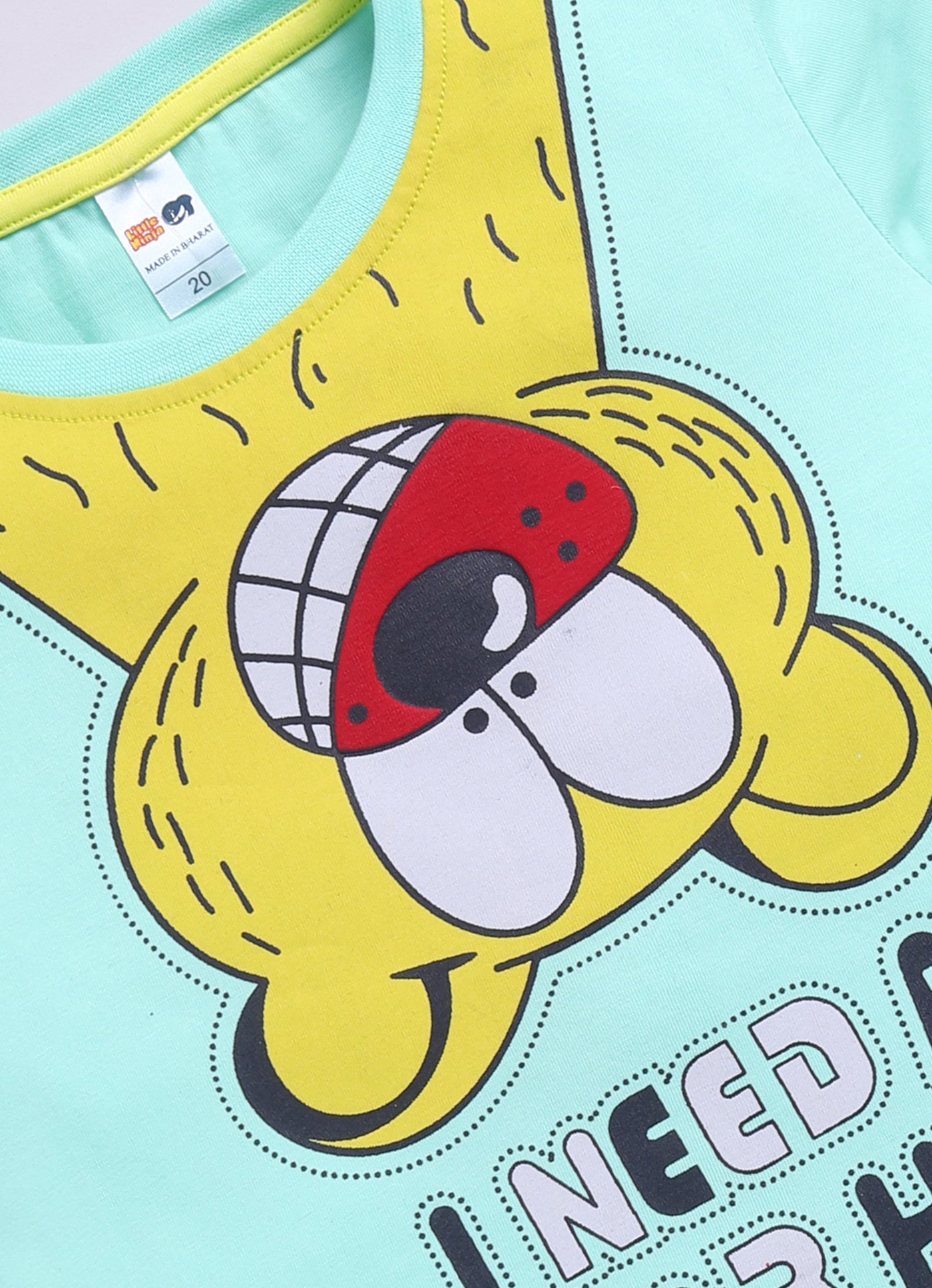 Baby Boys Casual T-shirt Shorts  (Green and Yellow)