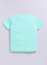 Baby Boys Cartoon Pure Cotton Regular T Shirt  (Green, Pack of 1)