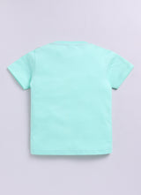 Baby Boys Casual T-shirt Shorts  (Green and Red)