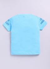 Baby Boys Casual T-shirt Shorts  (Blue and Red)