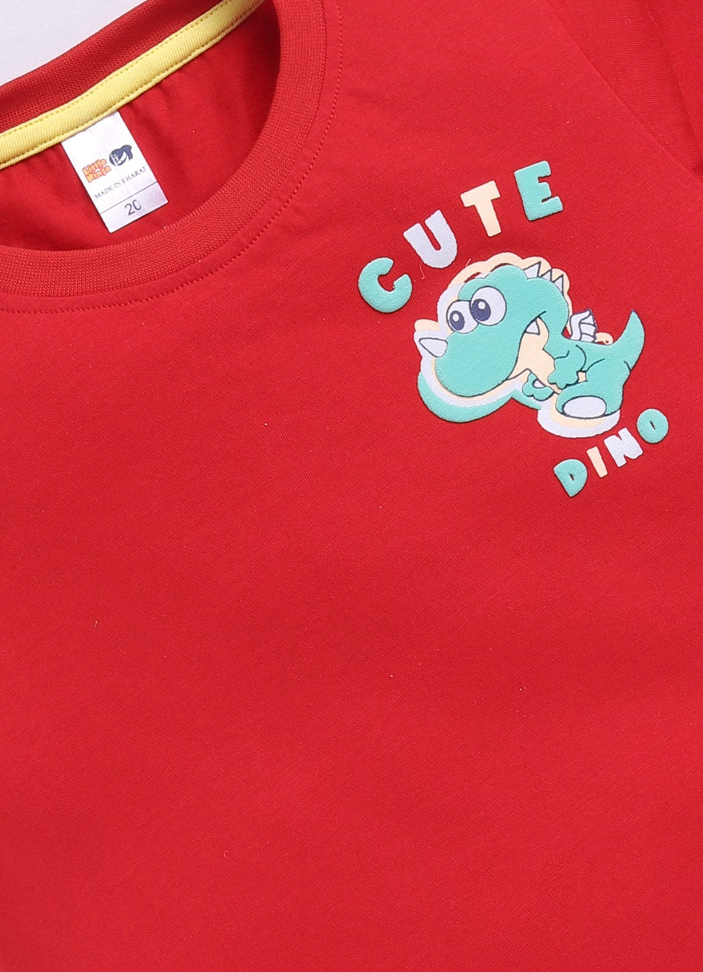 Baby Boys Cartoon Pure Cotton Regular T Shirt  (Red, Pack of 1)