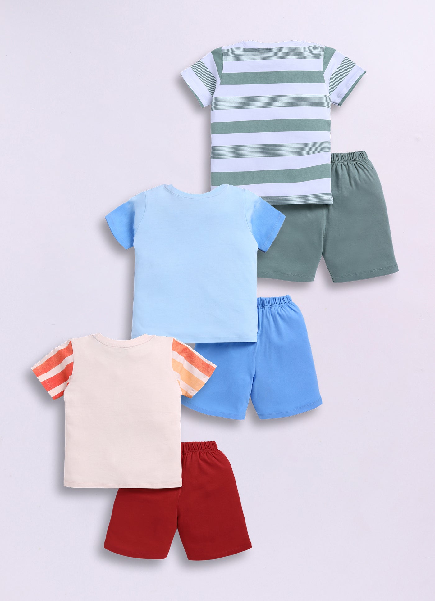 Graphical Printed Pure Cotton Co-Ords Set Pack of 3