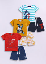 Graphical Printed Pure Cotton Co-Ords Set Pack of 3