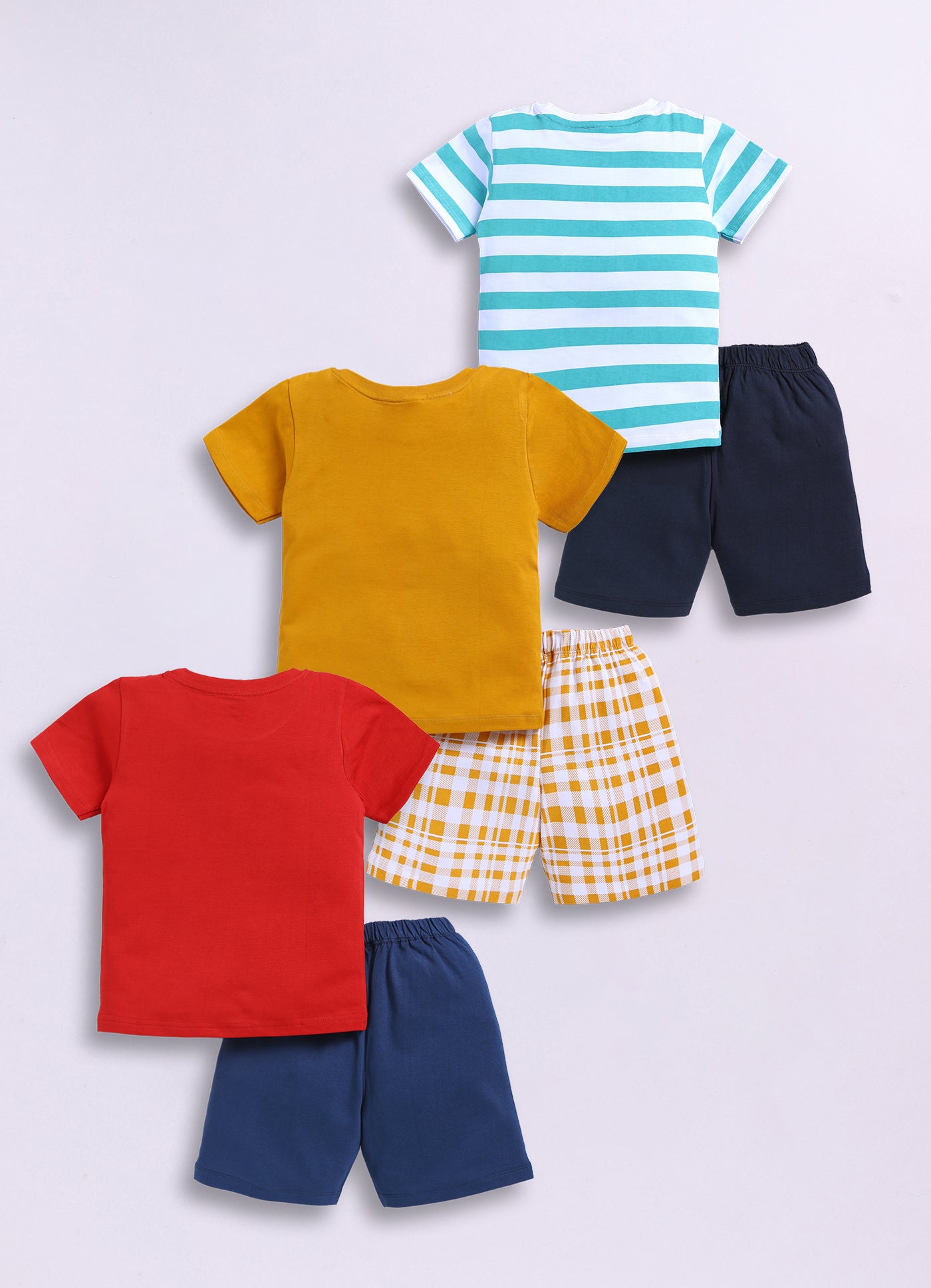 Graphical Printed Pure Cotton Co-Ords Set Pack of 3