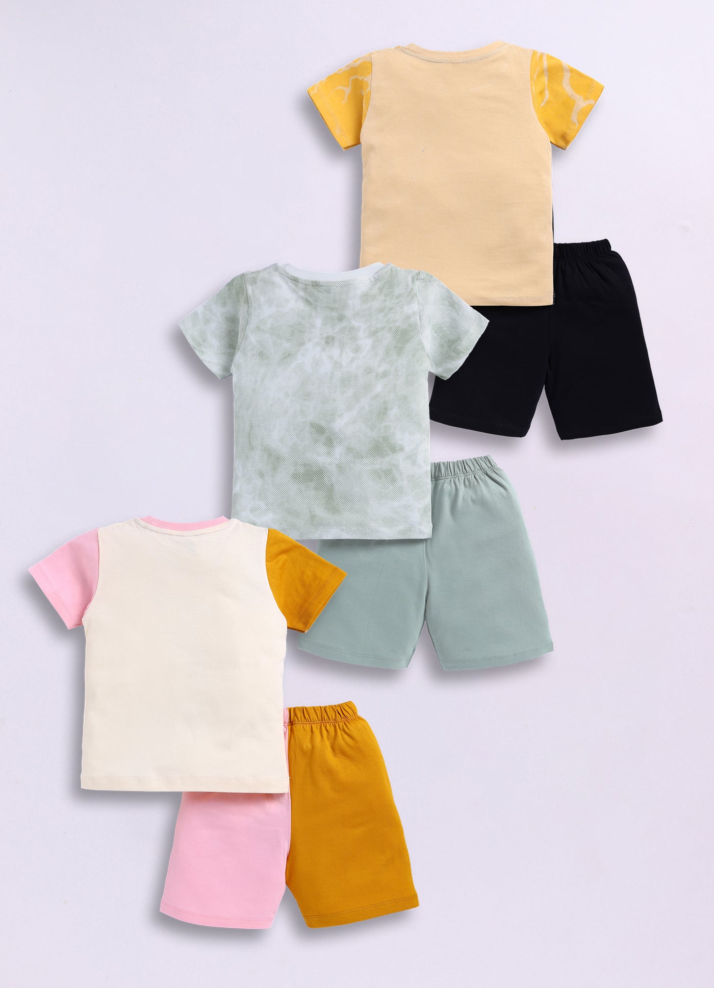 Graphical Printed Pure Cotton Co-Ords Set Pack of 3