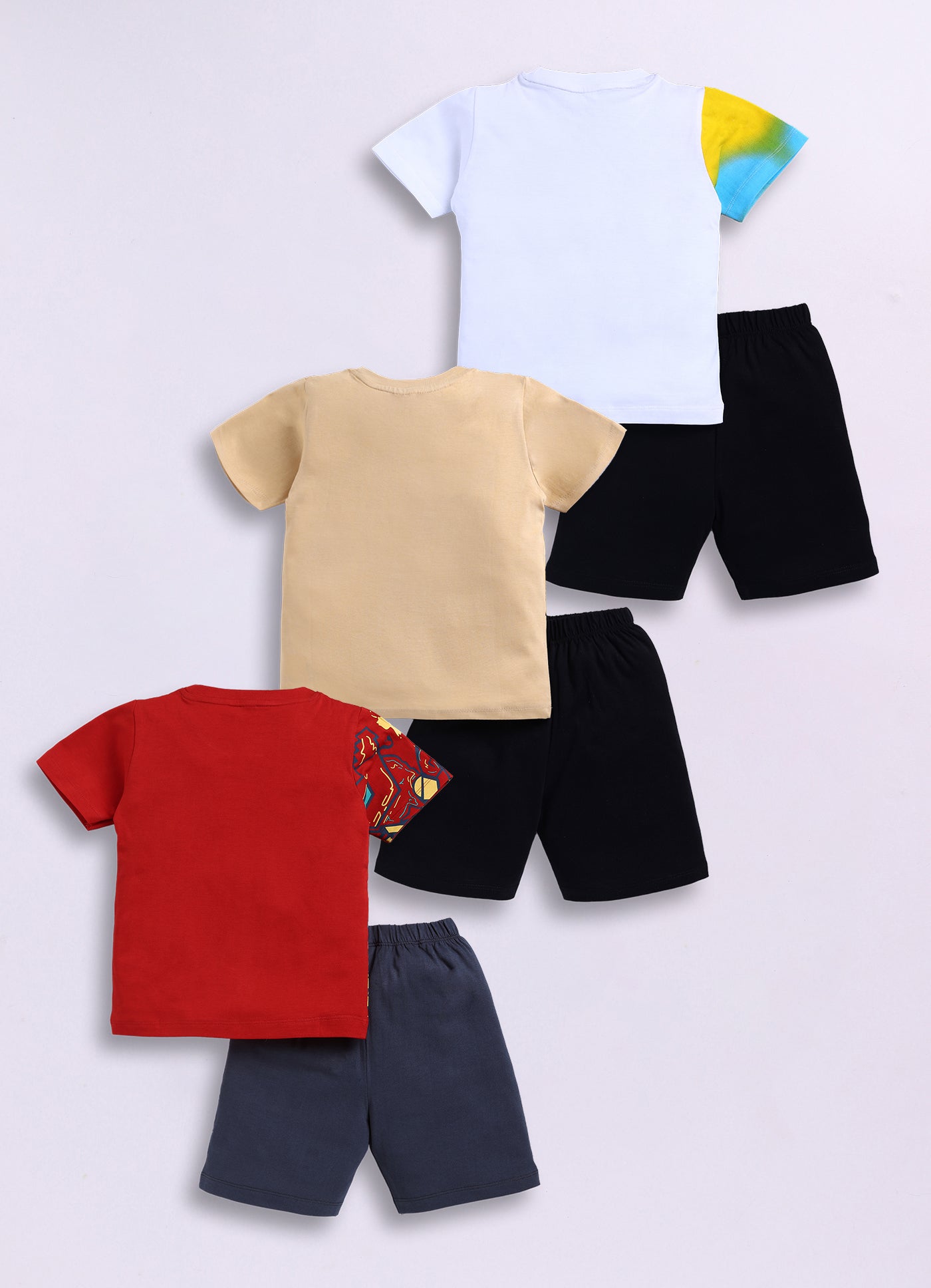 Graphical Printed Pure Cotton Co-Ords Set Pack of 3