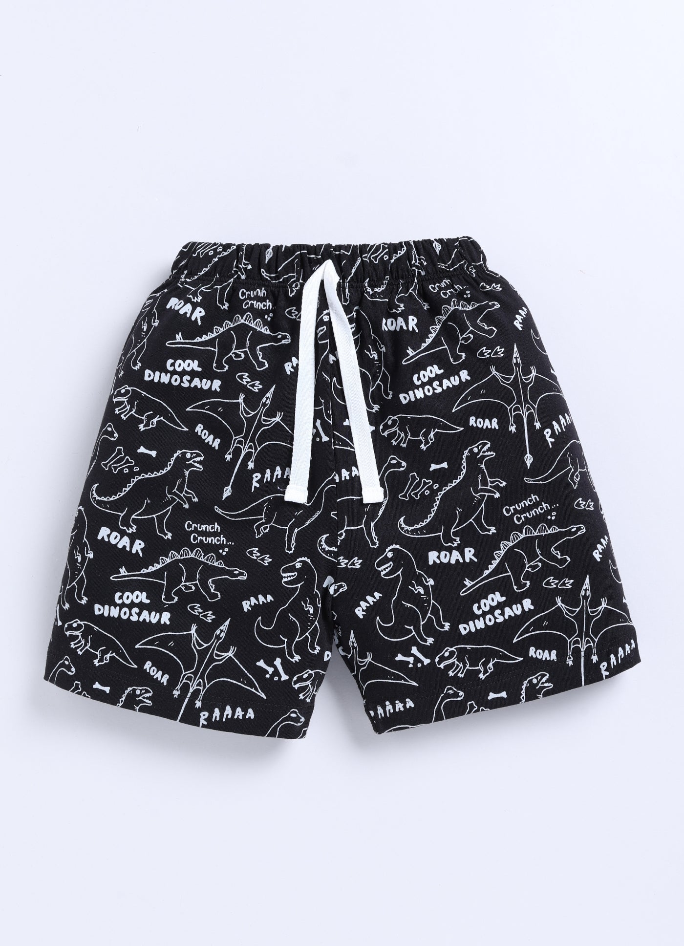 Short For Boys Casual Printed Pure Cotton  (Black, Pack of 1)