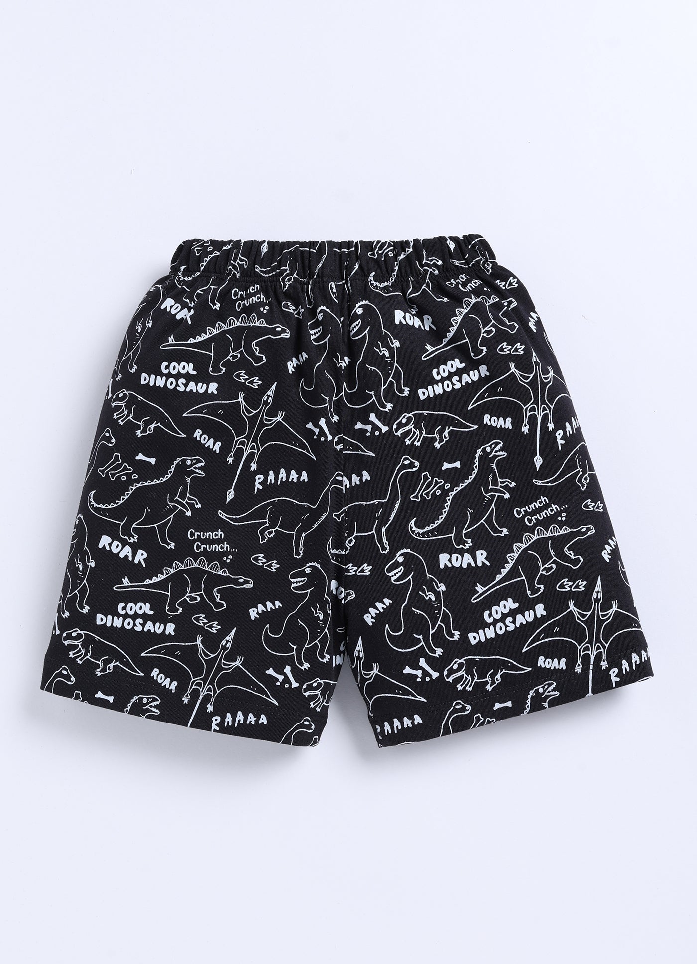 Short For Boys Casual Printed Pure Cotton  (Black, Pack of 1)