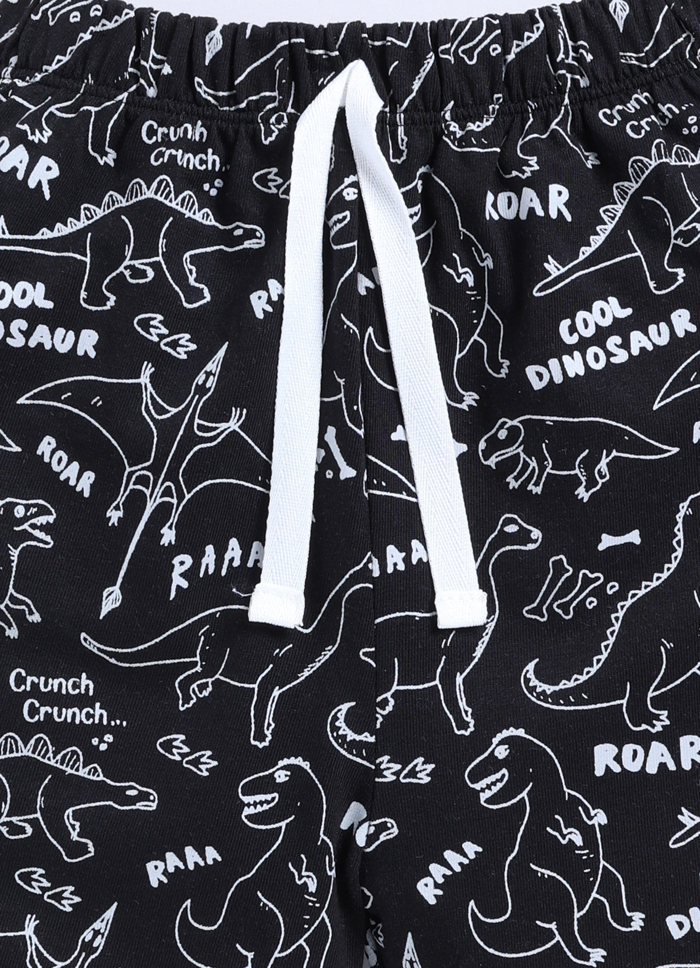 Short For Boys Casual Printed Pure Cotton  (Black, Pack of 1)