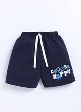Short For Boys Casual Printed Pure Cotton  (Dark Blue, Pack of 1)