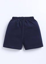 Short For Boys Casual Printed Pure Cotton  (Dark Blue, Pack of 1)