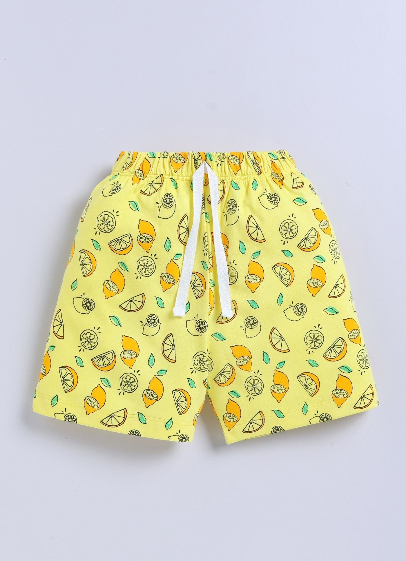 Short For Boys Casual Printed Pure Cotton  (Yellow, Pack of 1)