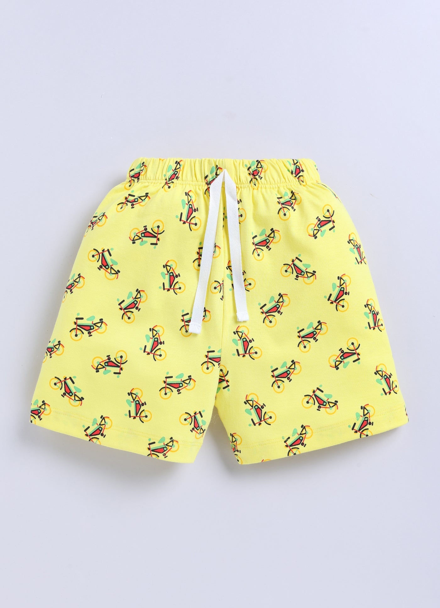 Short For Boys Casual Printed Pure Cotton  (Yellow, Pack of 1)