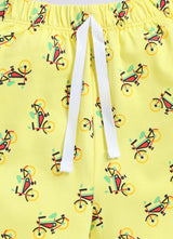 Short For Boys Casual Printed Pure Cotton  (Yellow, Pack of 1)