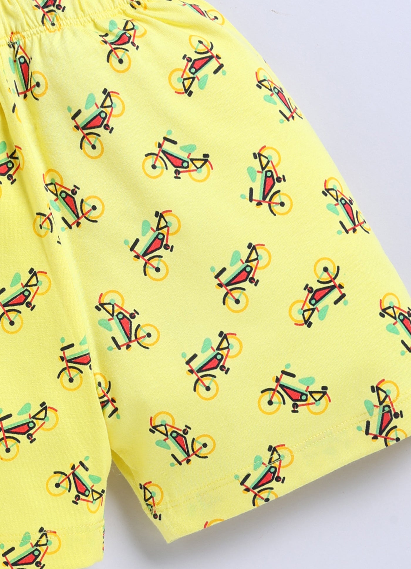 Short For Boys Casual Printed Pure Cotton  (Yellow, Pack of 1)